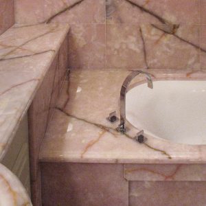 Bathroom in Pink Onyx