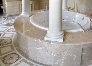 Bagno Queen Vittoria Marmo Alpenina Bianco Michelangelo Rosa Portogallo Rosso Francia